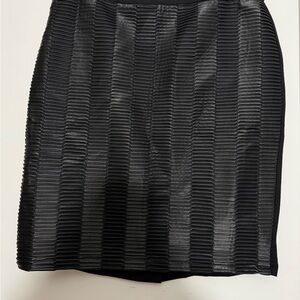 Ashley Stewart Black Textured Pencil Skirt - Classic Women's Skirt